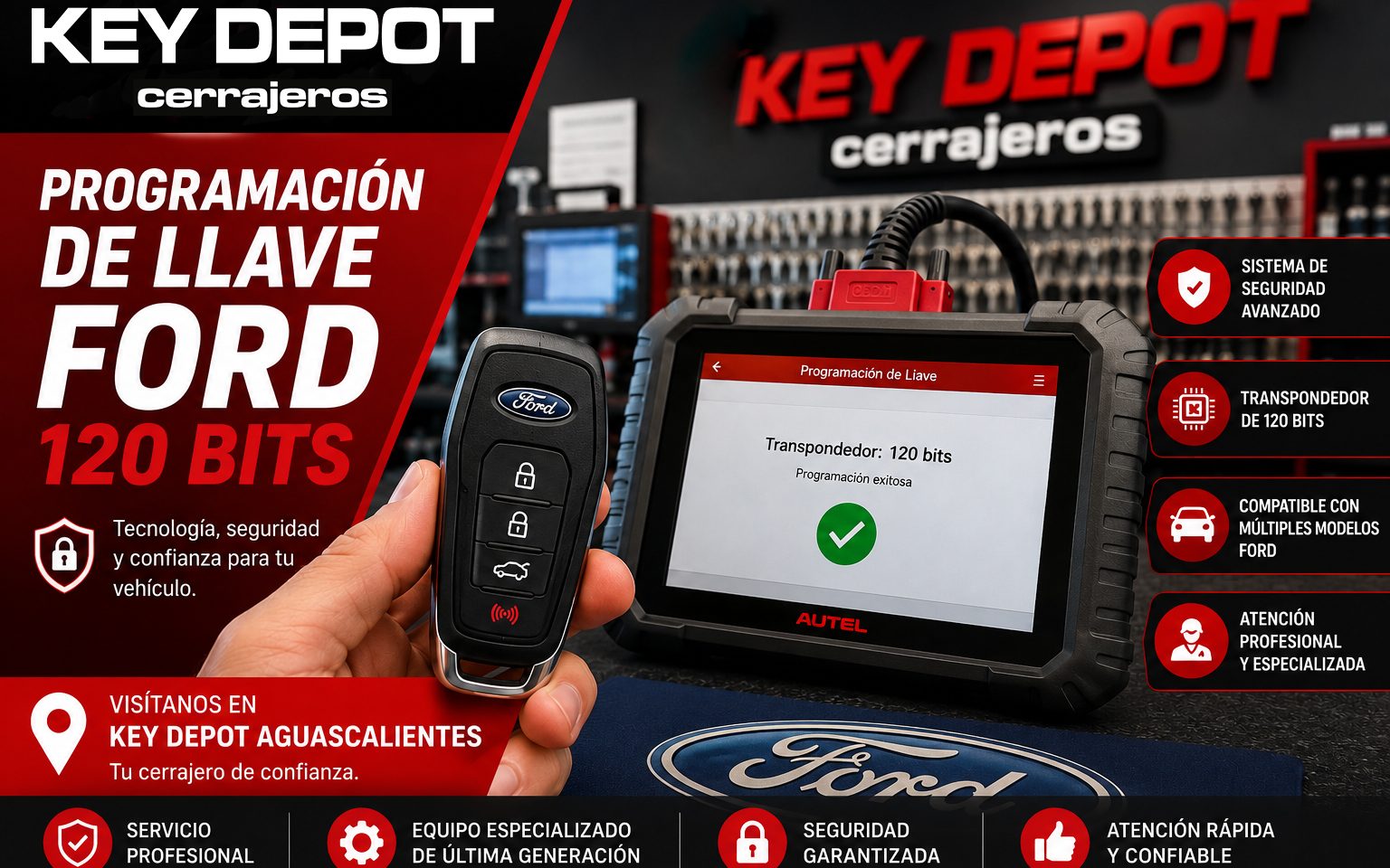 Programación de Llave Ford 120 Bits